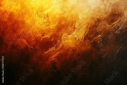 Fiery Abstract Texture: A Blazing Inferno of Golden Hues