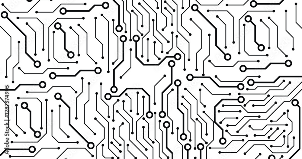 Digital Circuit Background. Illustration Vector
