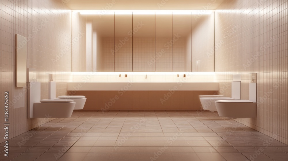 Fototapeta premium Designing ultraclean modern restroom symbols for public spaces innovative visuals enhancing hygiene awareness