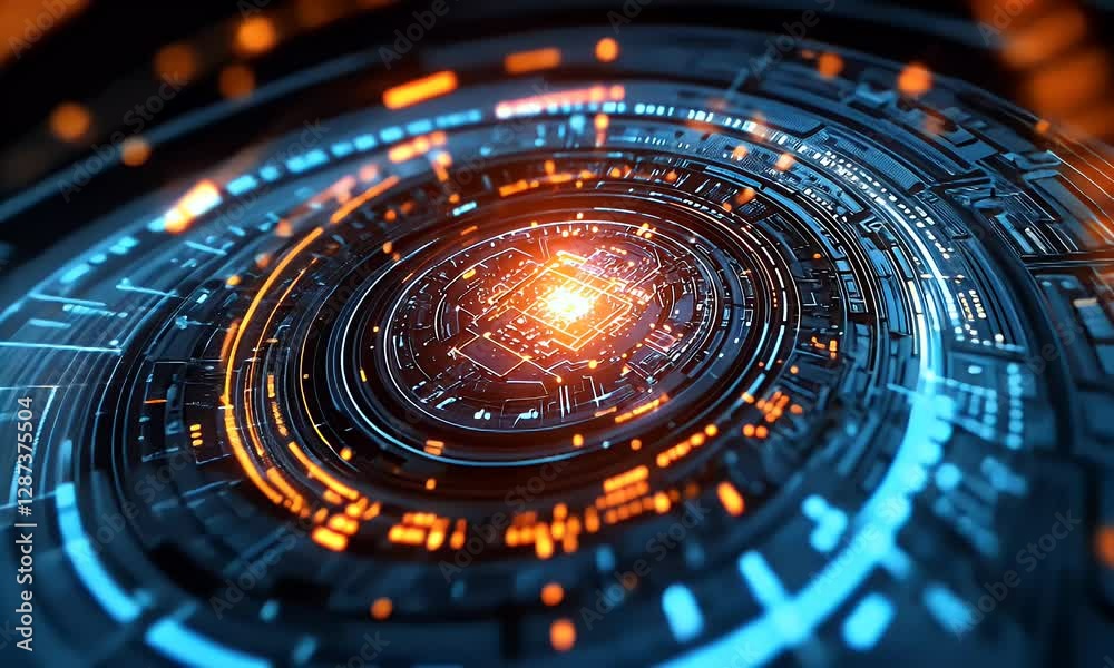 Abstract futuristic technology circle Abstract futuristic technology circle