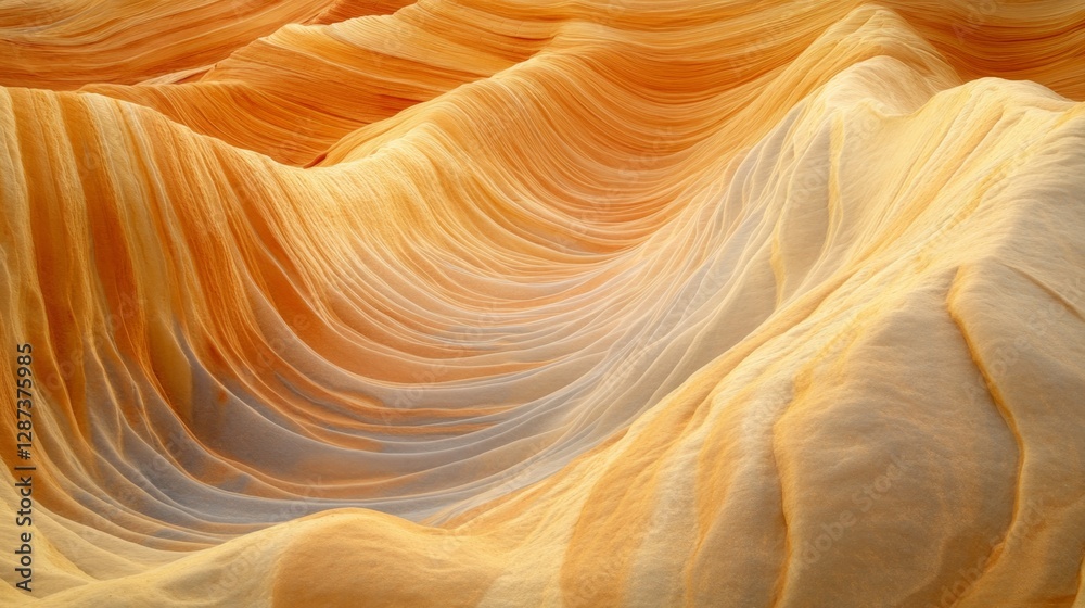Obraz premium Wind-sculpted sand patterns desert landscape nature photography outdoor environment aerial view undulating waves