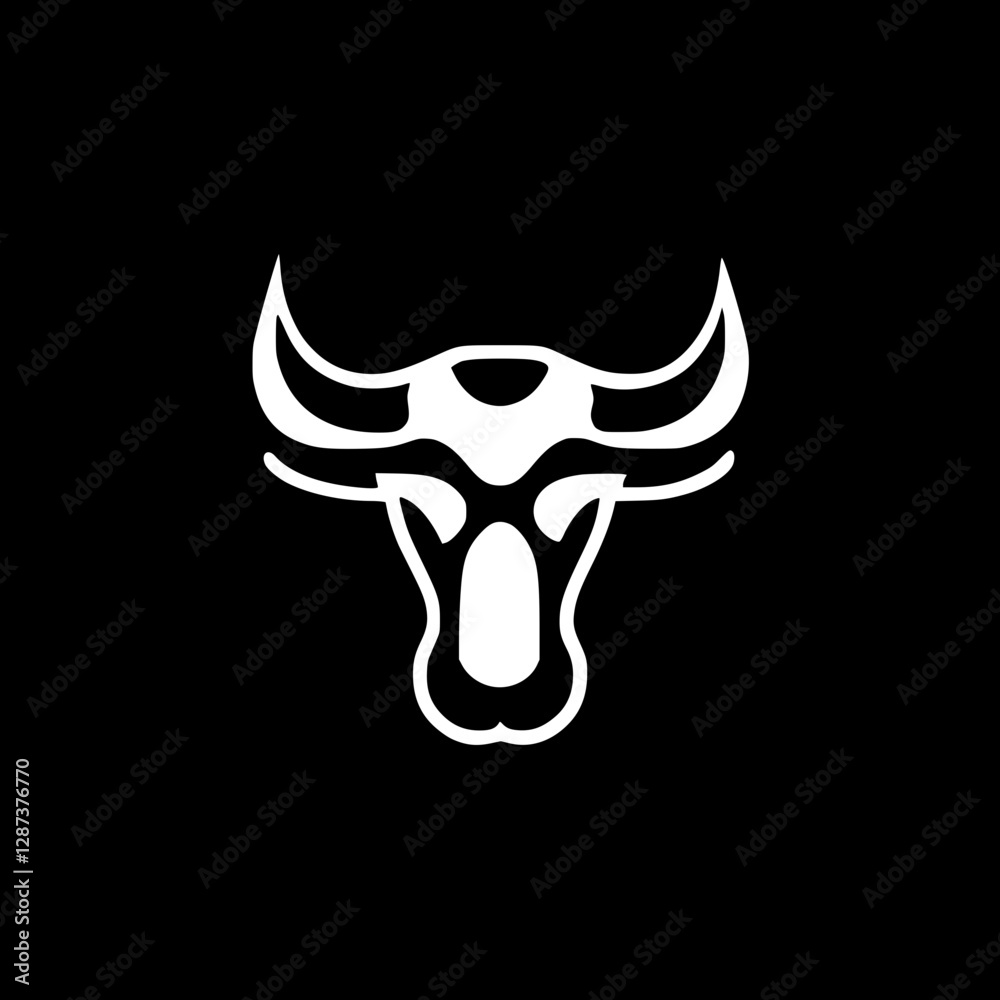 Silhouette of bull horns Silhouette of bull horns