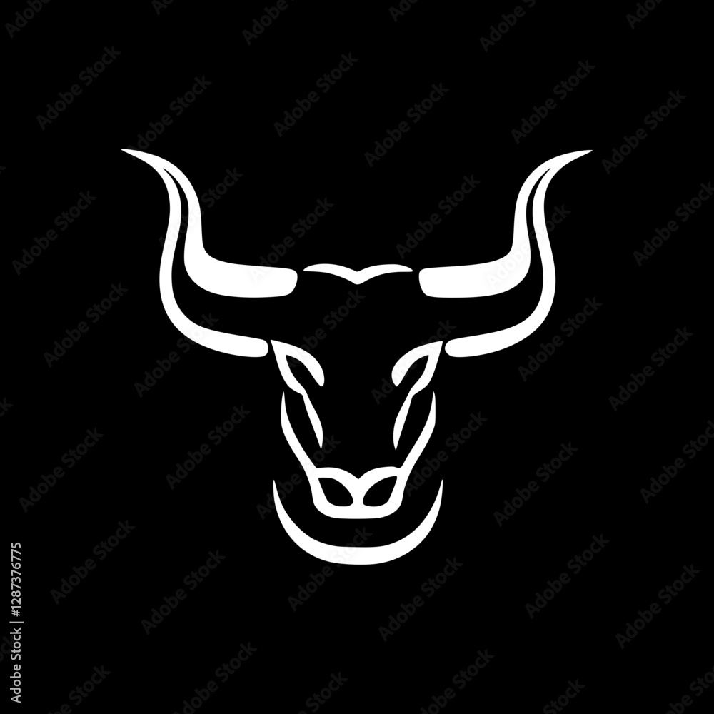 Fototapeta premium Silhouette of bull horns