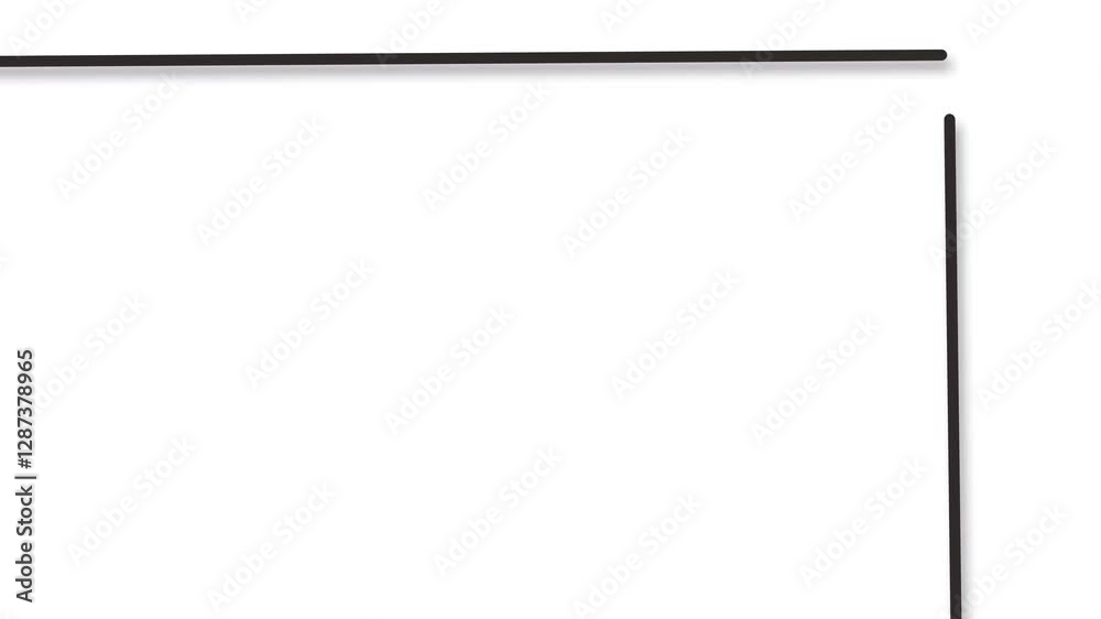 Animation of a frame consisting of two lines in horizontal and vertical directions. Animation of a frame consisting of two lines in horizontal and vertical directions.