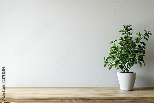 Wallpaper Mural Pixel Perfect Image of a Plant on a Table in a Room with a White Wall Behind it Torontodigital.ca