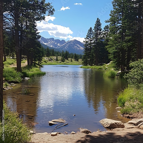 Mountain Lake Scenic View (7) photo