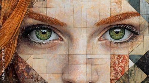 Woman's Eyes, Mosaic Portrait