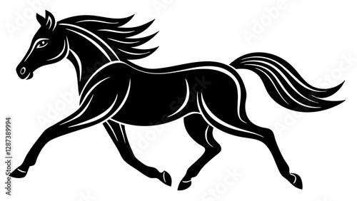 horse silhouette vector