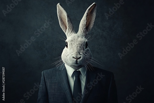 Rabbit in Suit - Studio Portrait