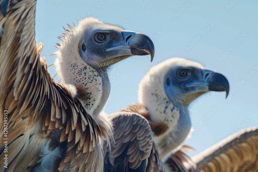Sharp Picture of Closeup Shot of Griffon Vultures,Europes Second Largest Birds Sharp Picture of Closeup Shot of Griffon Vultures,Europes Second Largest Birds