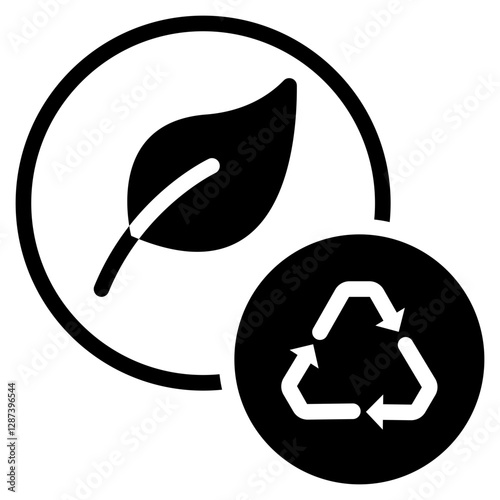 environment pollution recycle waste management solid glyph icon