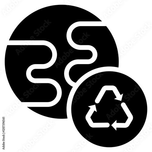 global world friendly environment recycle waste management solid glyph icon