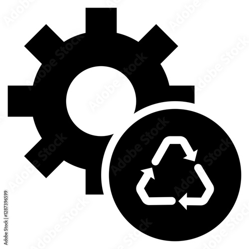 recycle pollution environment waste management solid glyph icon