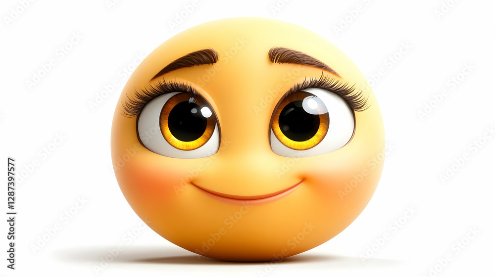 Fototapeta premium Smiling 3D Emoji Illustration