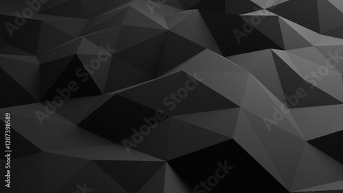 Foto minimalist dark abstract background geometric low poly 3d illustration