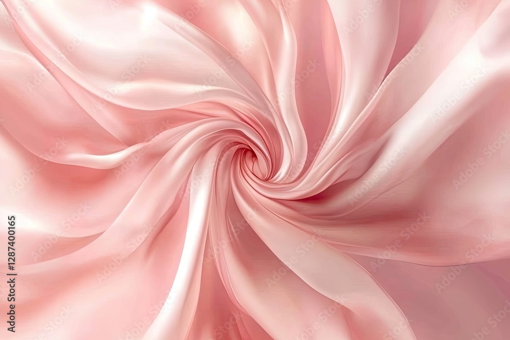 Draped, swirling, soft pink silk fabric, elegant background Draped, swirling, soft pink silk fabric, elegant background