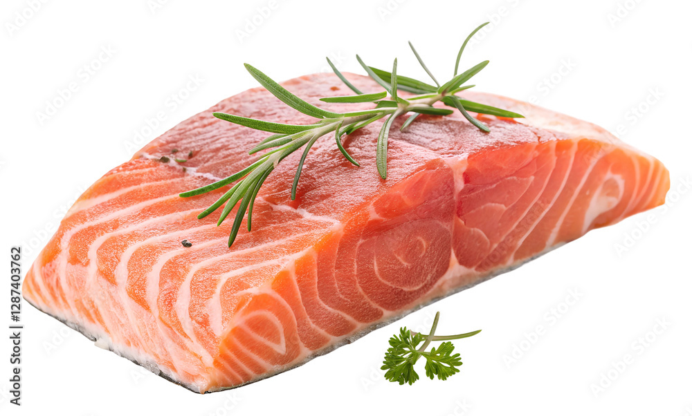 Cooking salmon fillet kitchen food isolated on transparent background Cooking salmon fillet kitchen food isolated on transparent background