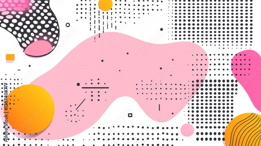 Fototapeta premium Geometric pattern background design with abstract modern art elements, featuring vibrant colors and dynamic shapes, perfect for contemporary decor or creative projects.