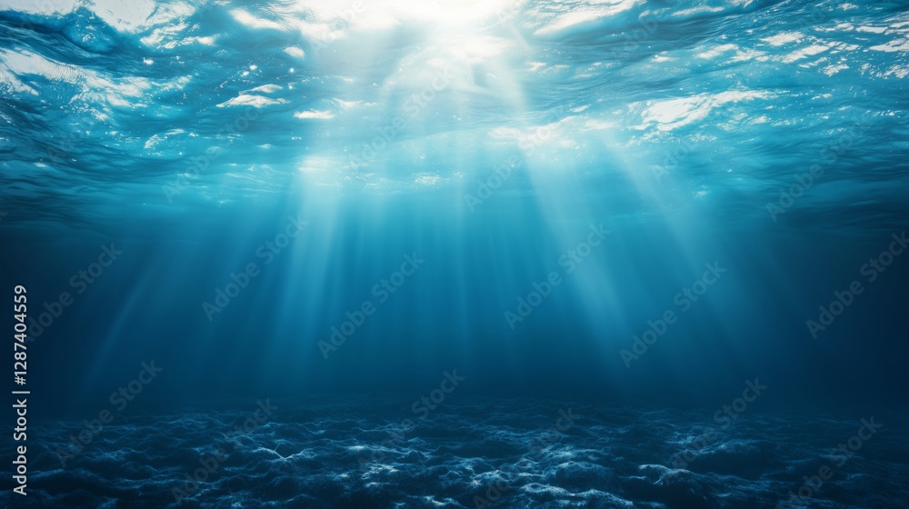 A beam of light in the deep sea A beam of light in the deep sea