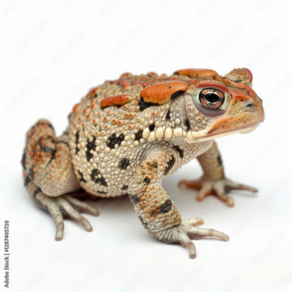 Flawless Visual of a Photo Toad, Isolated on a White Background Flawless Visual of a Photo Toad, Isolated on a White Background