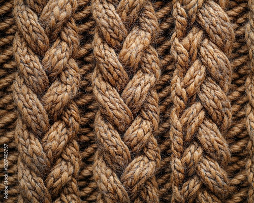 Closeup Knitted Fabric Texture photo