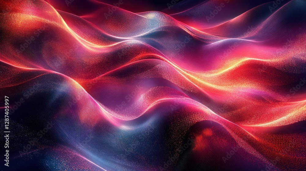 Obraz premium Abstract waves of light and color.
