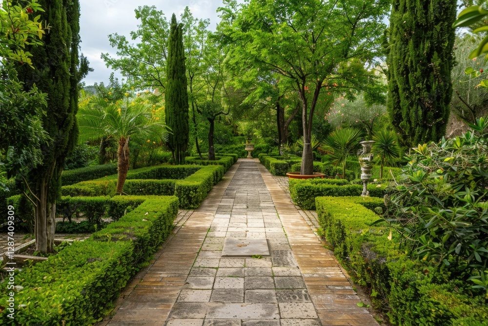 Typical Garden of the Eastern Part of the Iberian Peninsula Mediterranean Garden Typical Garden of the Eastern Part of the Iberian Peninsula Mediterranean Garden
