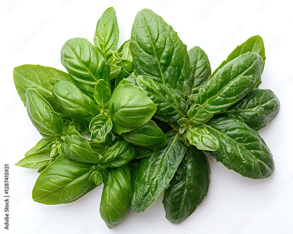 Fresh Basil Top View Fresh Basil Top View