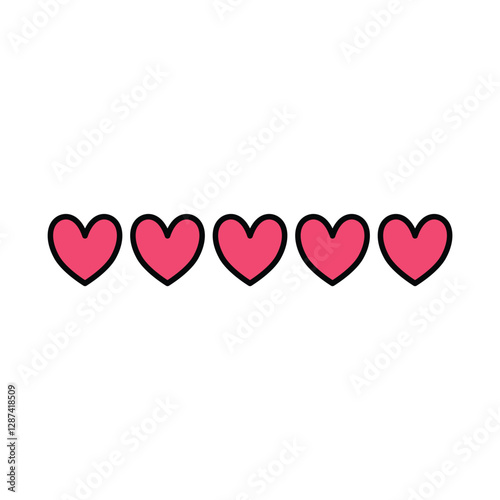 Animation life bar health heart bar. Gaming controller, symbols set. Game over concept