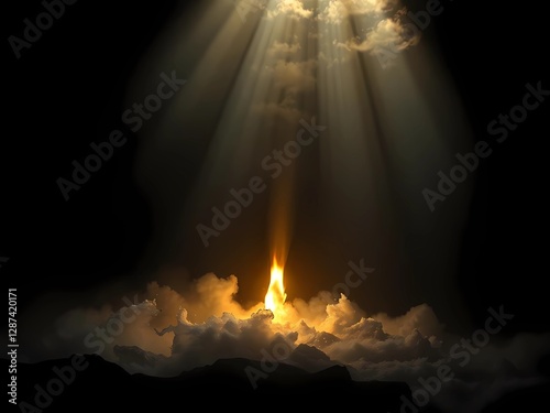 Spirituality and meditation, enlightenment of the spirit, healthy living, stress relief, created with generative A.I.
