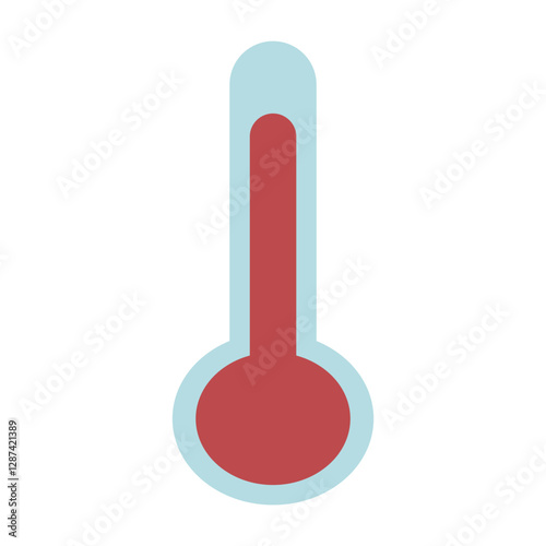 Thermometer icon or temperature symbol, Red thermometer high temperature rise animation