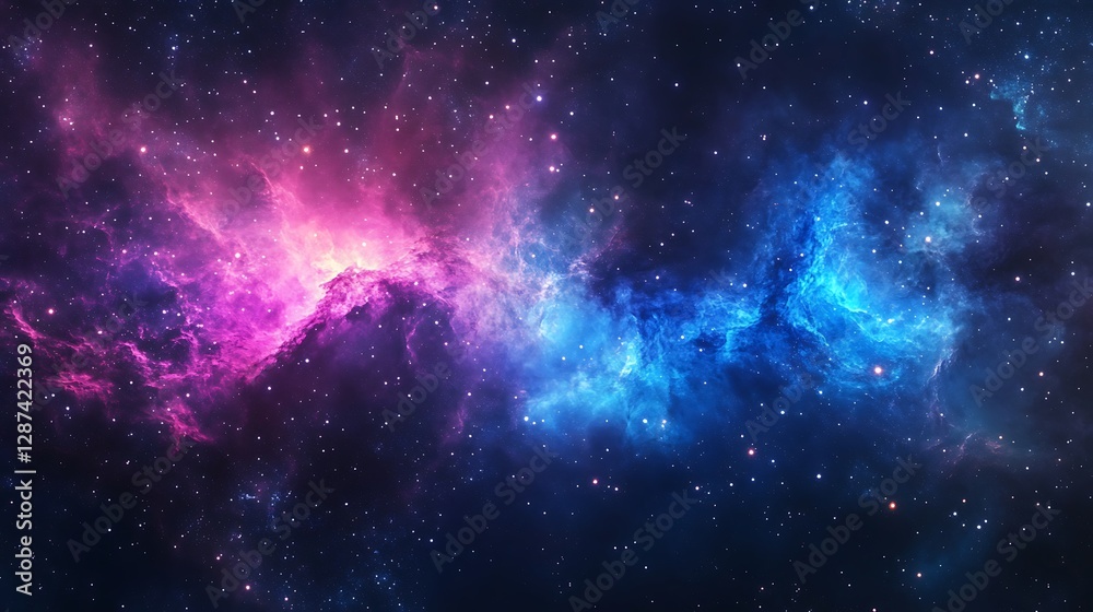 Cosmic Nebula, Pink and Blue Galaxy Cosmic Nebula, Pink and Blue Galaxy
