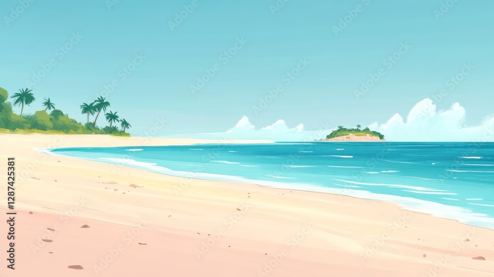 Tranquil Tropical Beach Paradise: Idyllic Island Getaway Tranquil Tropical Beach Paradise: Idyllic Island Getaway