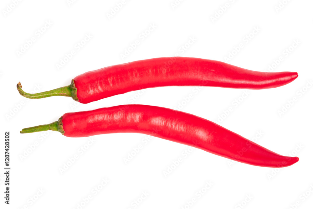 Red chilli pepper on white background. Red chilli pepper on white background.