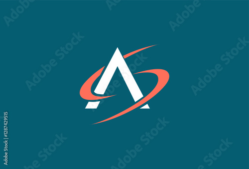 Letter A and S Logo.Minimal Typography Logotype Concept. Swooshed Triangle for Brand, Business, Company, Corporate related with technology, marketing, consulting, finance, association, orbit, swoosh,