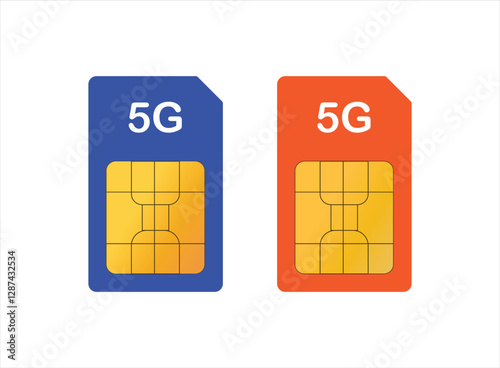 5G Sim card. Mobile phone sim card 