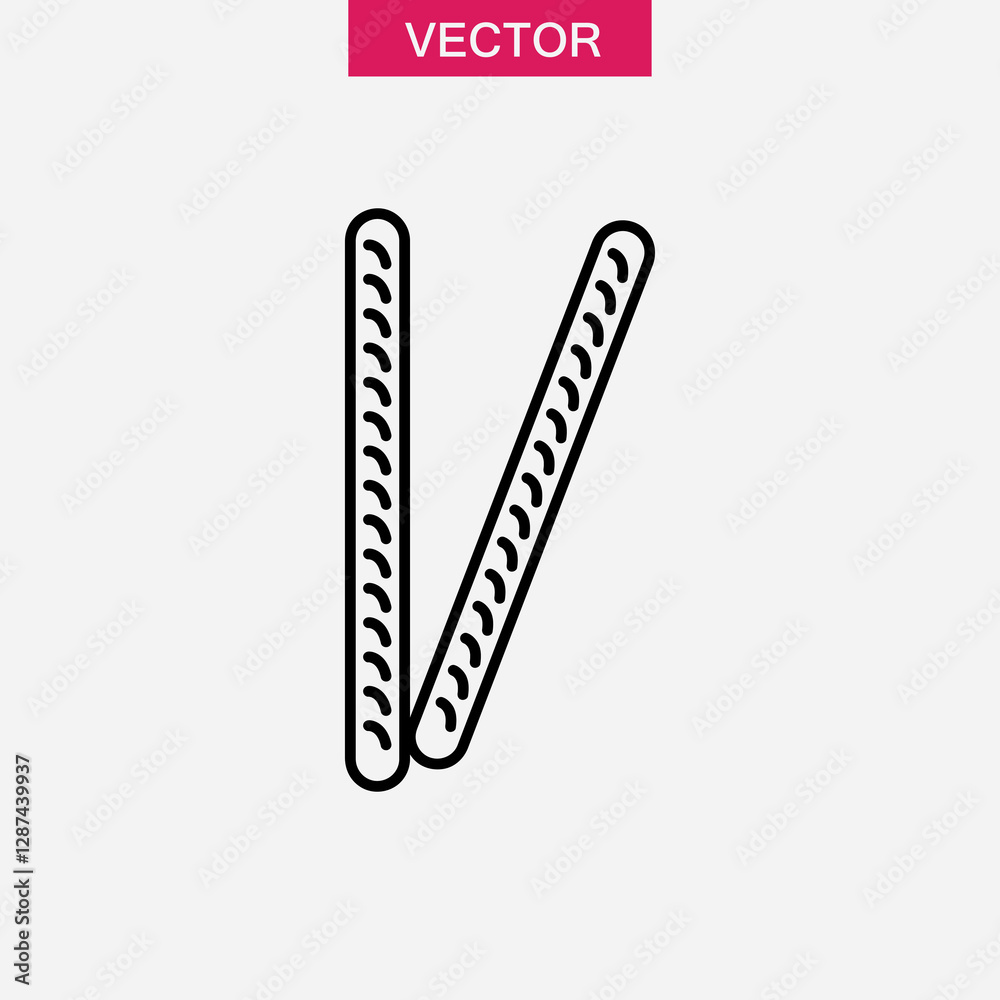 Pretzel sticks icon, vector simple linear illustration for web and app..eps Pretzel sticks icon, vector simple linear illustration for web and app..eps