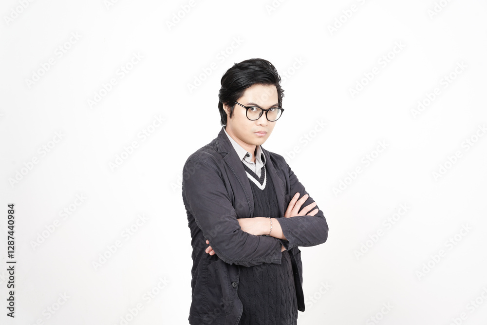 Angry Gesture Of Handsome Asian Man Isolated On White Background Angry Gesture Of Handsome Asian Man Isolated On White Background