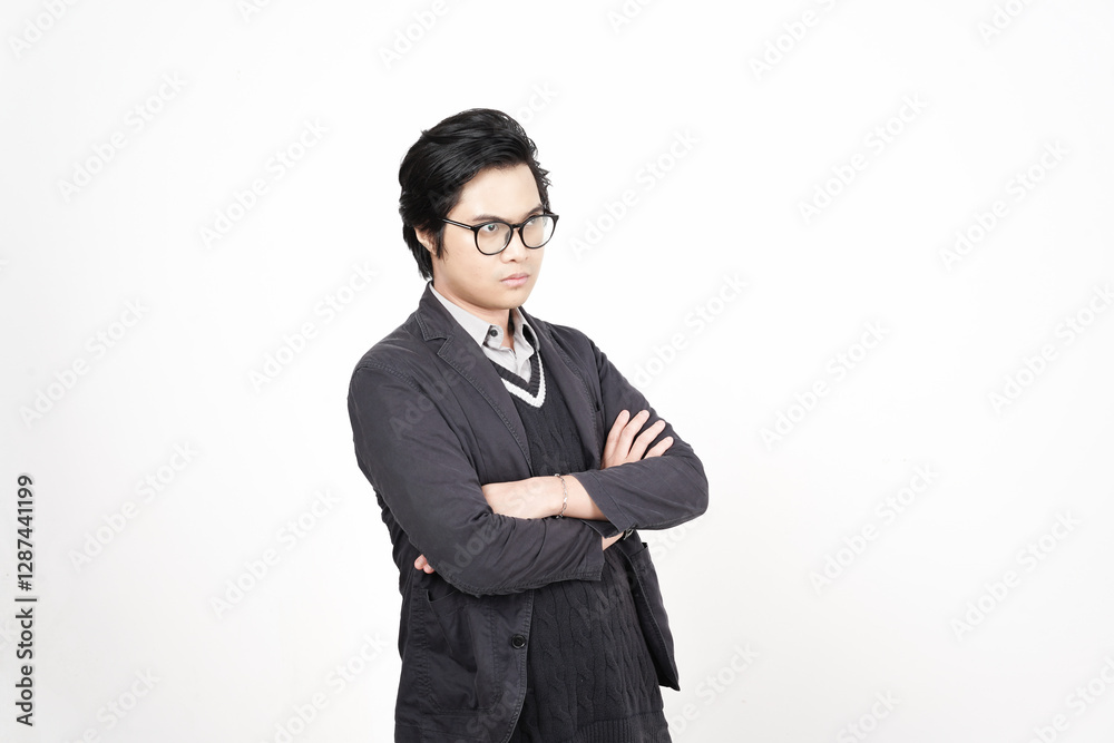 Angry Gesture Of Handsome Asian Man Isolated On White Background Angry Gesture Of Handsome Asian Man Isolated On White Background