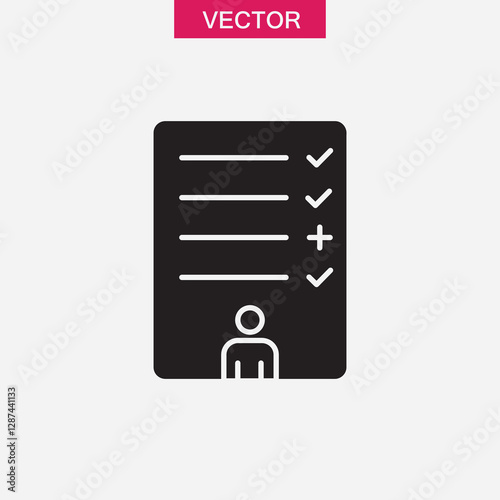 Attend vector icon simple flat black simple illustration for web and app..eps