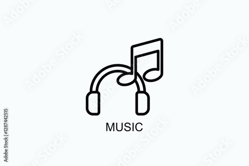 Music Icon Or Logo Isolated Vector Illustration
