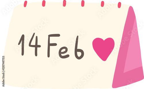 14 february calendar clip art