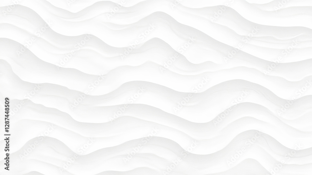 Fototapeta premium Smooth white waves create calming abstract background, perfect for design
