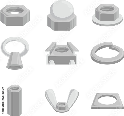 Nut and Bolt Elements Set 