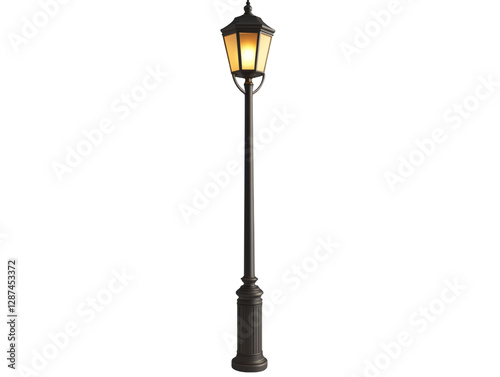 Streetlamp isolated on transparent background