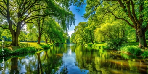 Granta Park Cambridge: River Granta, Trees, Nature Photography