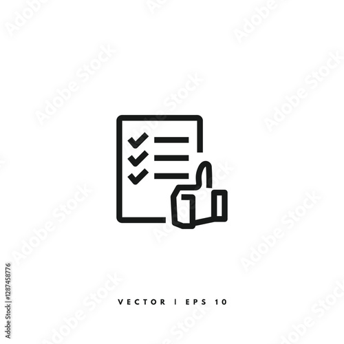 Paper Like Icon. Editable Stroke