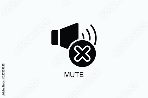 Mute Icon Or Logo Isolated Vector Illustration