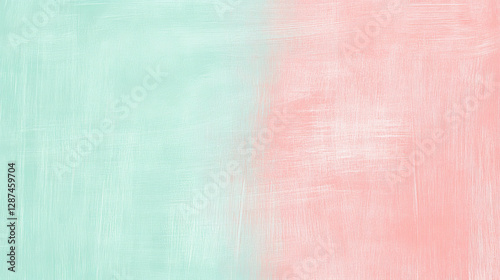 Soft pastel background in mint green and light pink hues, creating calming atmosphere