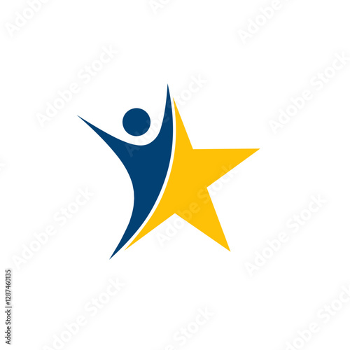 Star success people care logo and symbols template